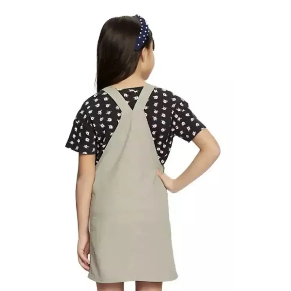 Gap‎ Kids Skirtall 2-Piece Chest Pocket Adjustable Straps Dress & Tee Set, Large
